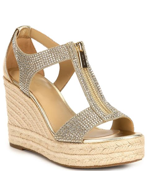 dillards michael kors sandals|michael kors espadrille wedge sandals.